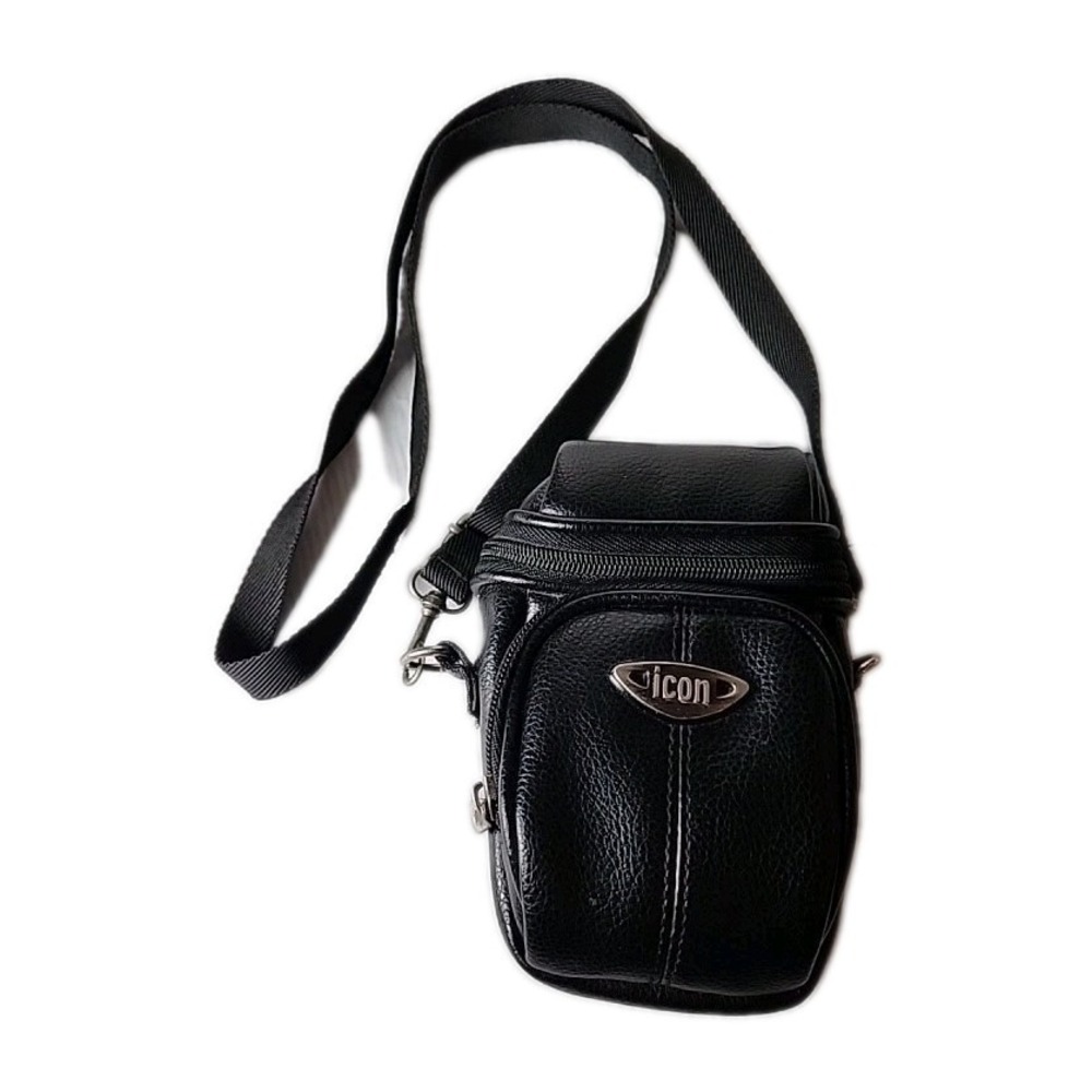 Vintage Icon Point & Shoot Camera Bag With Strap Black Small 4 Pockets Great Bag
